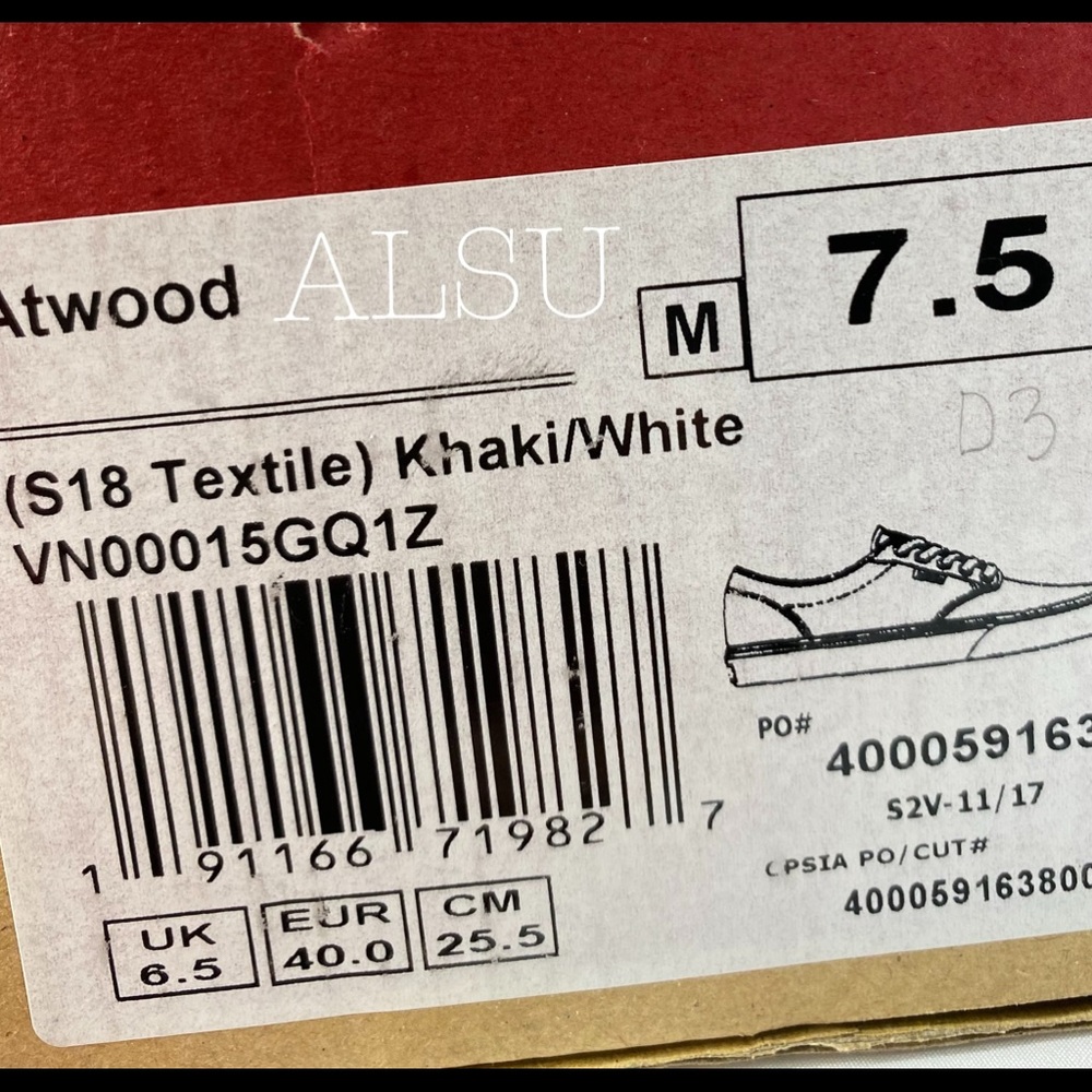 VANS ATWOOD S18Textile Khaki W AUTHENTIC - Picture 8 of 8